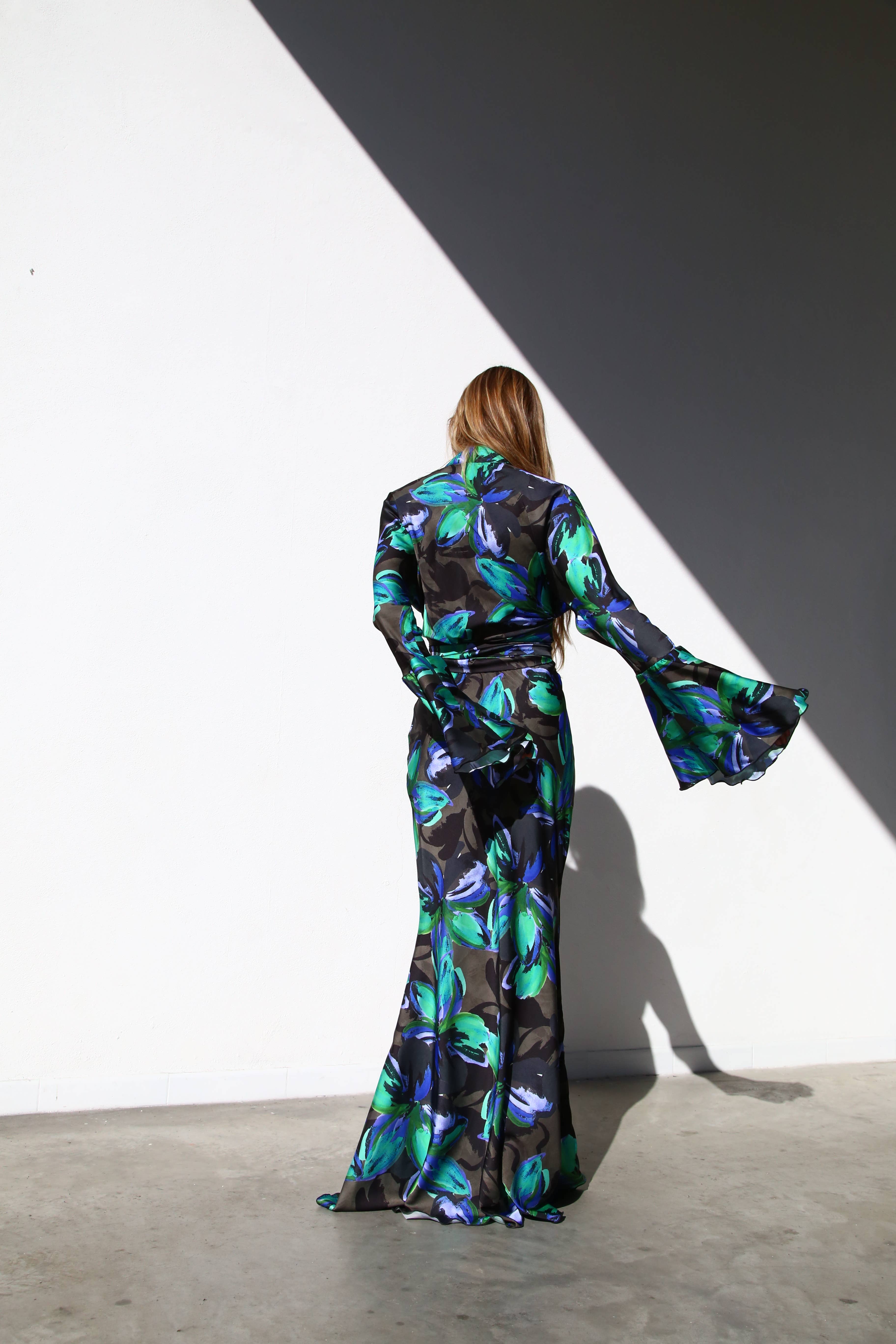 FIORI POP GONNA A SIRENA RASO FIORI POP in vendita all'ingrosso su Faire2