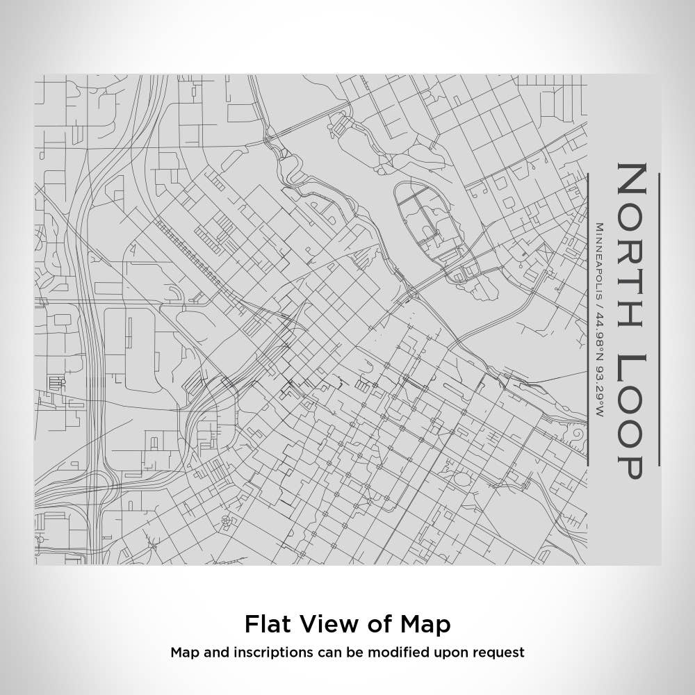 JACE.design - Wholesale Water Bottle - North Loop Minneapolis MN Map Bottle with Bamboo Top1