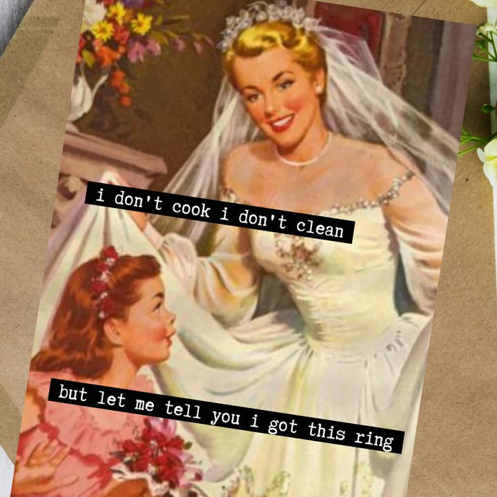TwistedGoods – wholesale Bröllopskort – Låt mig berätta hur du fick den här ringen WAP Wedding Bridal Card