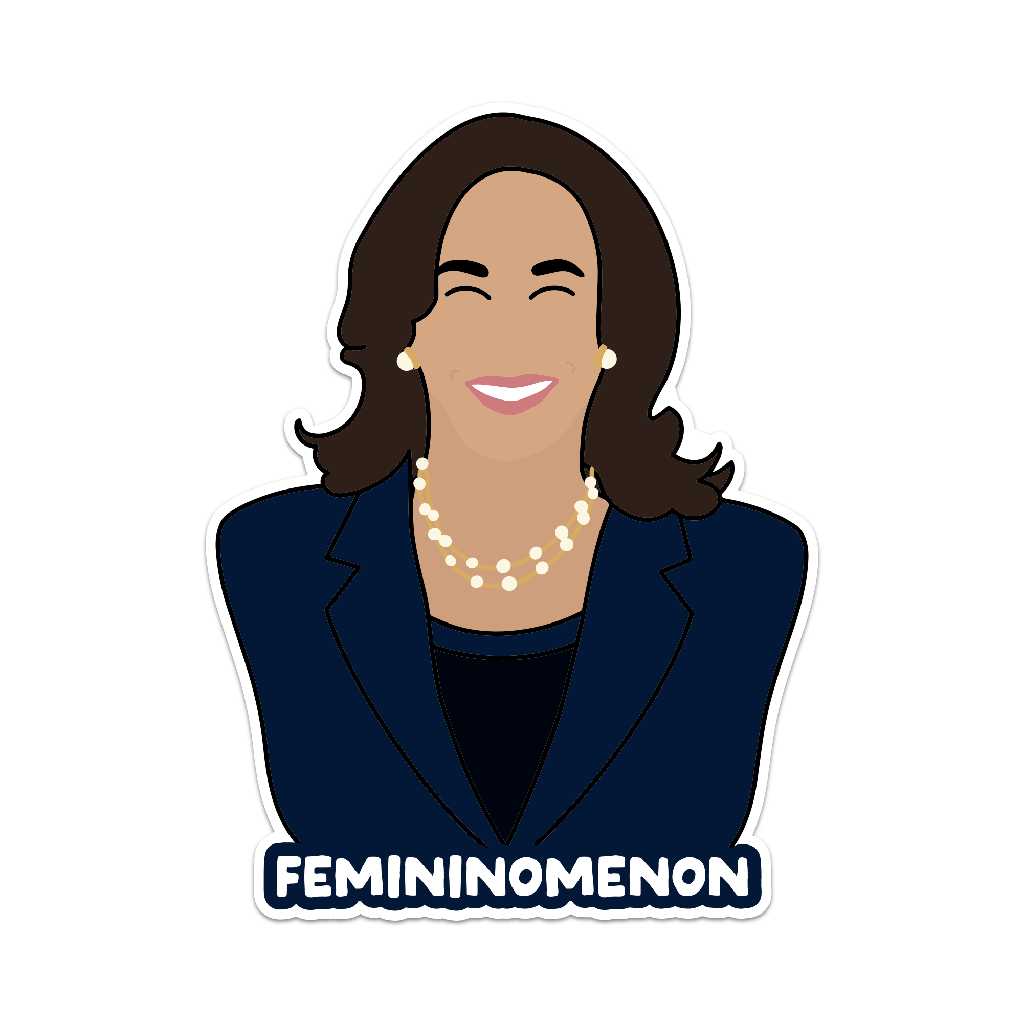 Mouthy Broad - Vendita all'ingrosso Adesivo - Adesivo in vinile "Kamala Harris Femininomenon"0