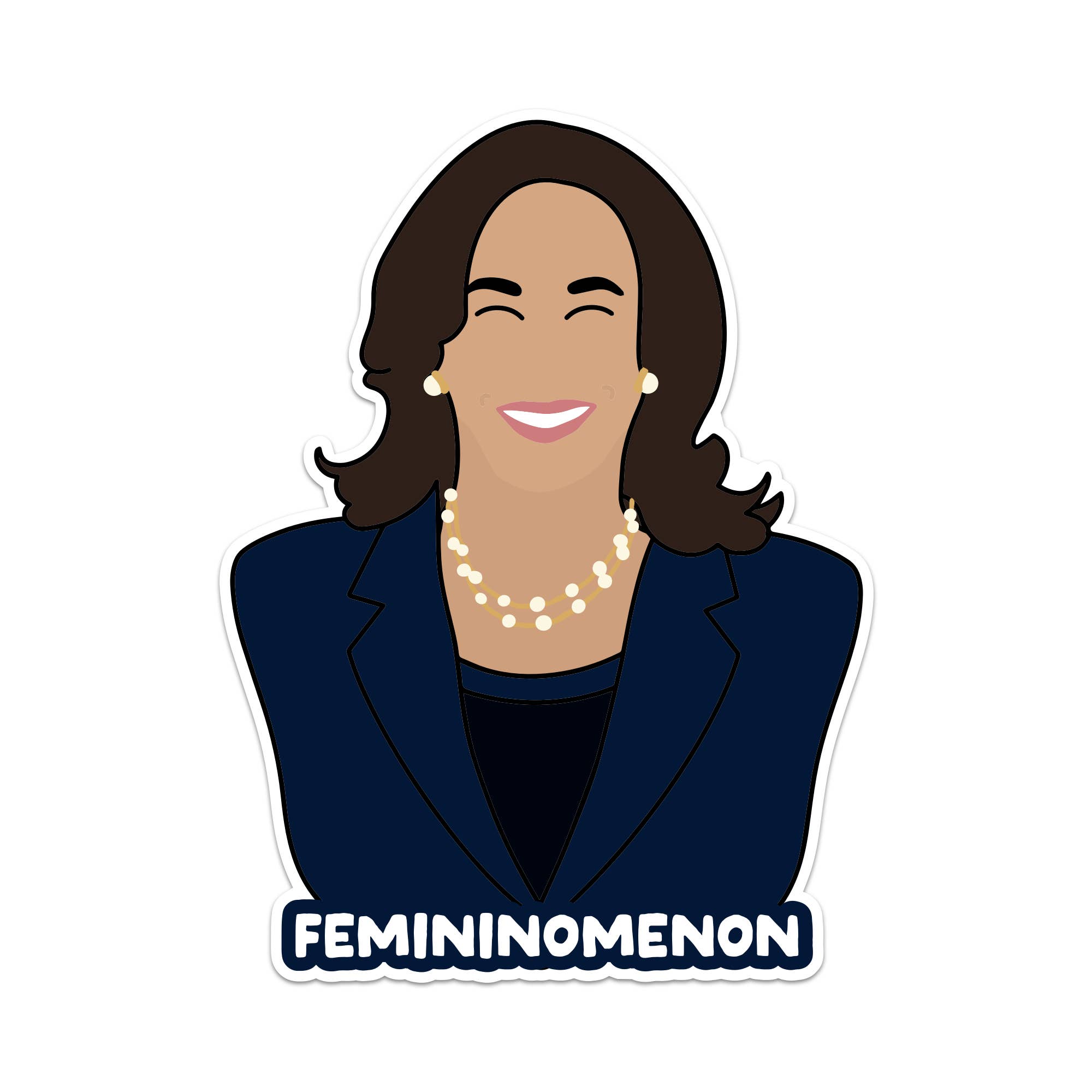 Mouthy Broad - Vendita all'ingrosso Adesivo - Adesivo in vinile "Kamala Harris Femininomenon"