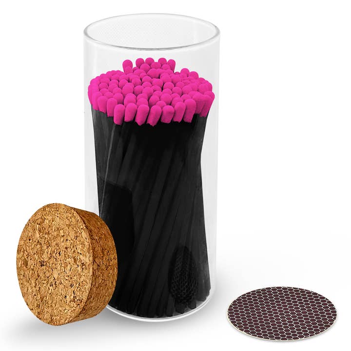 Thankful Greetings - Wholesale Matches - 4" Matches in Large Chic Cork Top Jar - Color(s) of Choice18