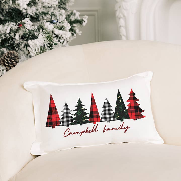 Juego de funda de almohada rectangular y relleno - Pinos estampados para venta al por mayor de Weddingstar Inc.