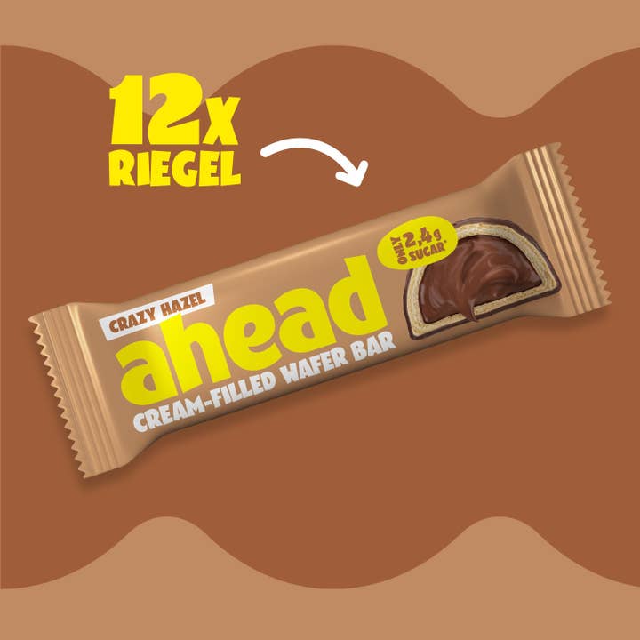 ahead - Wholesale Chocolate Bar - Crazy Hazel - Wafer Bar (Tray 12x30g)