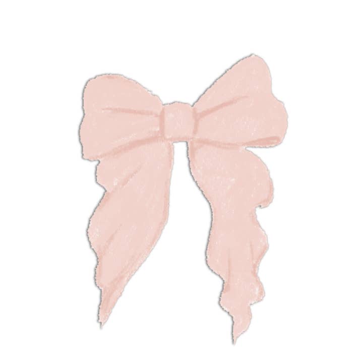 Série d'autocollants texturés nœud en taffetas rose. pour la vente par Girls Printing House