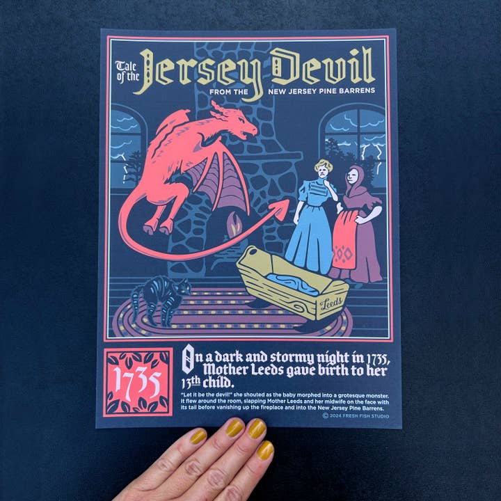 Fresh Fish - Wholesale Art Print - Birth of the Jersey Devil from the NJ Pinelands Print/Poster