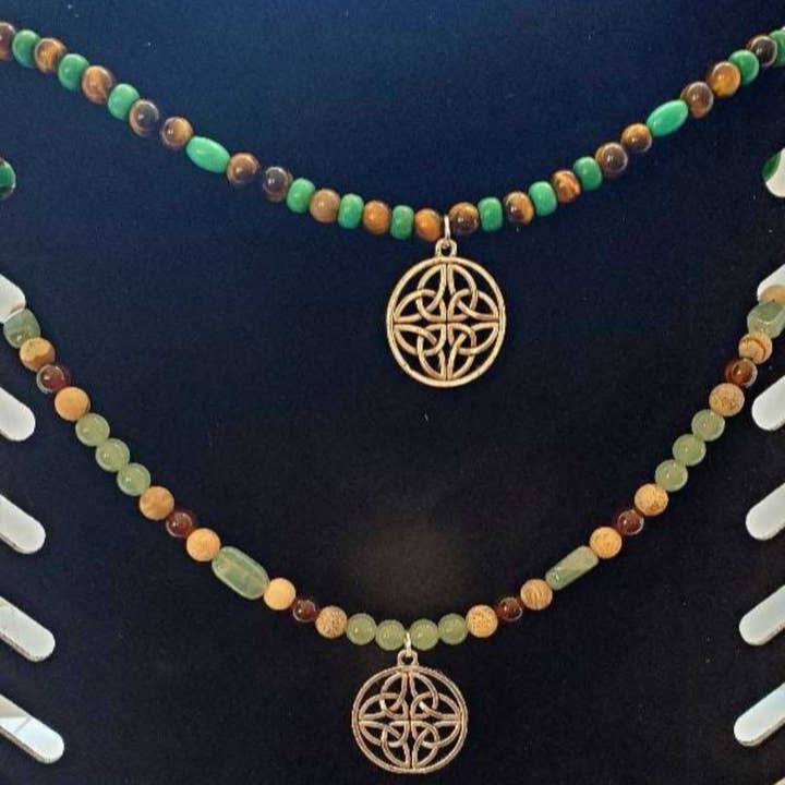 Celtic Knot Beaded Necklace for wholesale by Thorneapple Designs