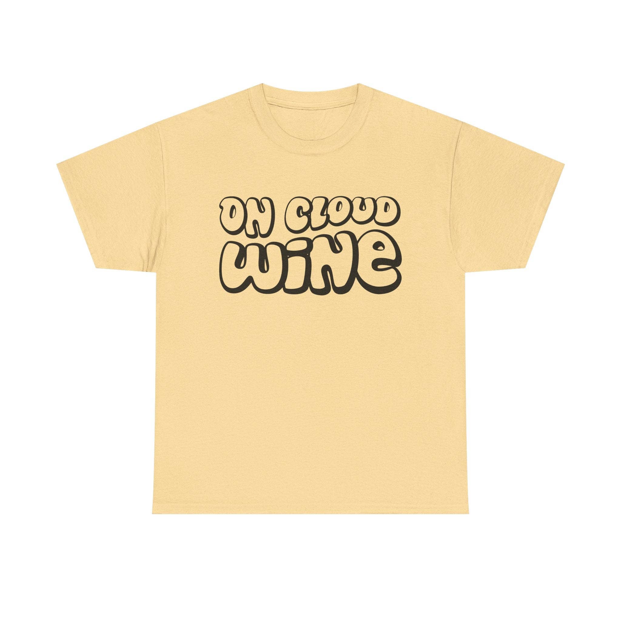 Beach, Cats & Wine – Großhandel T-Shirt mit Siebdruck – Unisex – Auf Wolke Wein Unisex Baumwoll-T-Shirt2