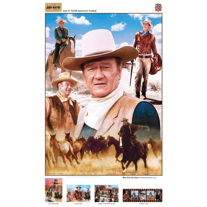 Masterpieces Puzzles - Wholesale Puzzle - Adult - John Wayne Collection - America's Cowboy 1000 Piece Puzzle3