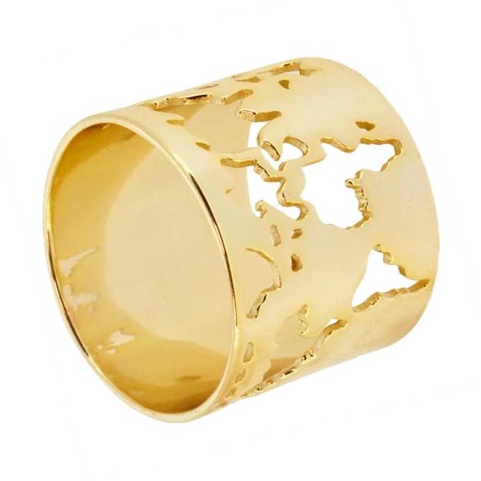 Universe ring i sterlingsølv med 18 karat guldbelægning for engroshandel hos JEWELS BY AGATHE