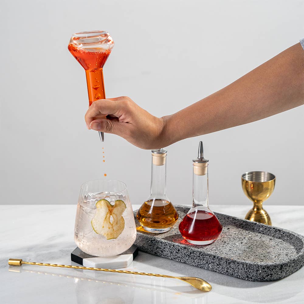 A Bar Above – wholesale Garnishing tool – Bitters Bottles, Glass: Single Pack or Set of 31