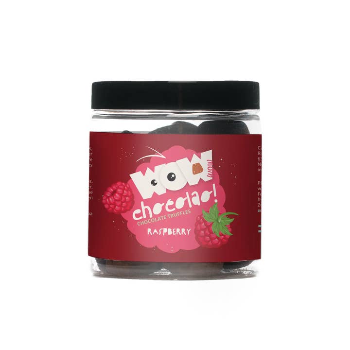 WOW Chocolao! – wholesale Chokladkartong – Hallon Chokladtryffel - Presentburk 130g