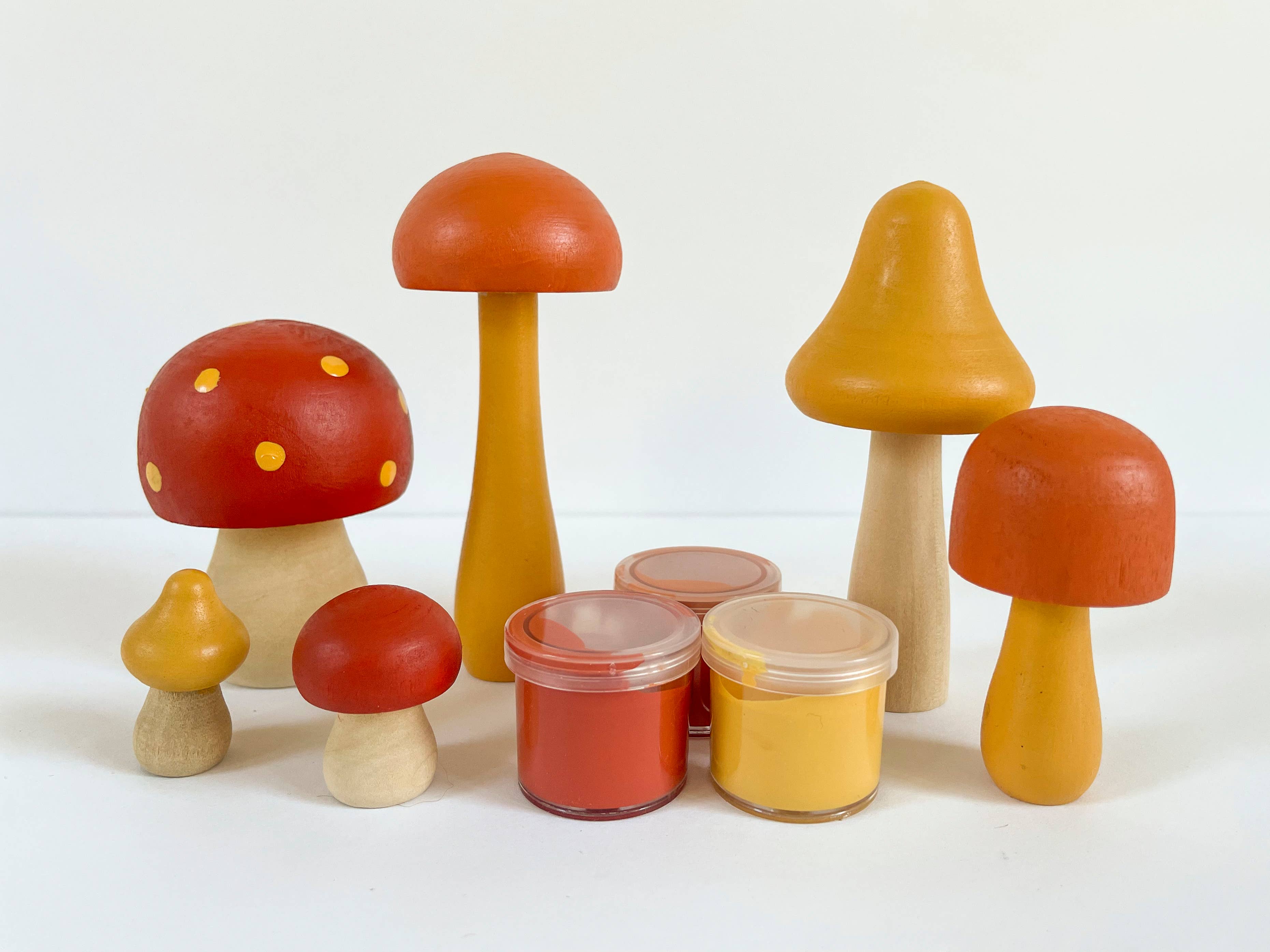 Bramble Workshop - Wholesale DIY Craft Kit - DIY Painted Mushroom Kit- earthy3