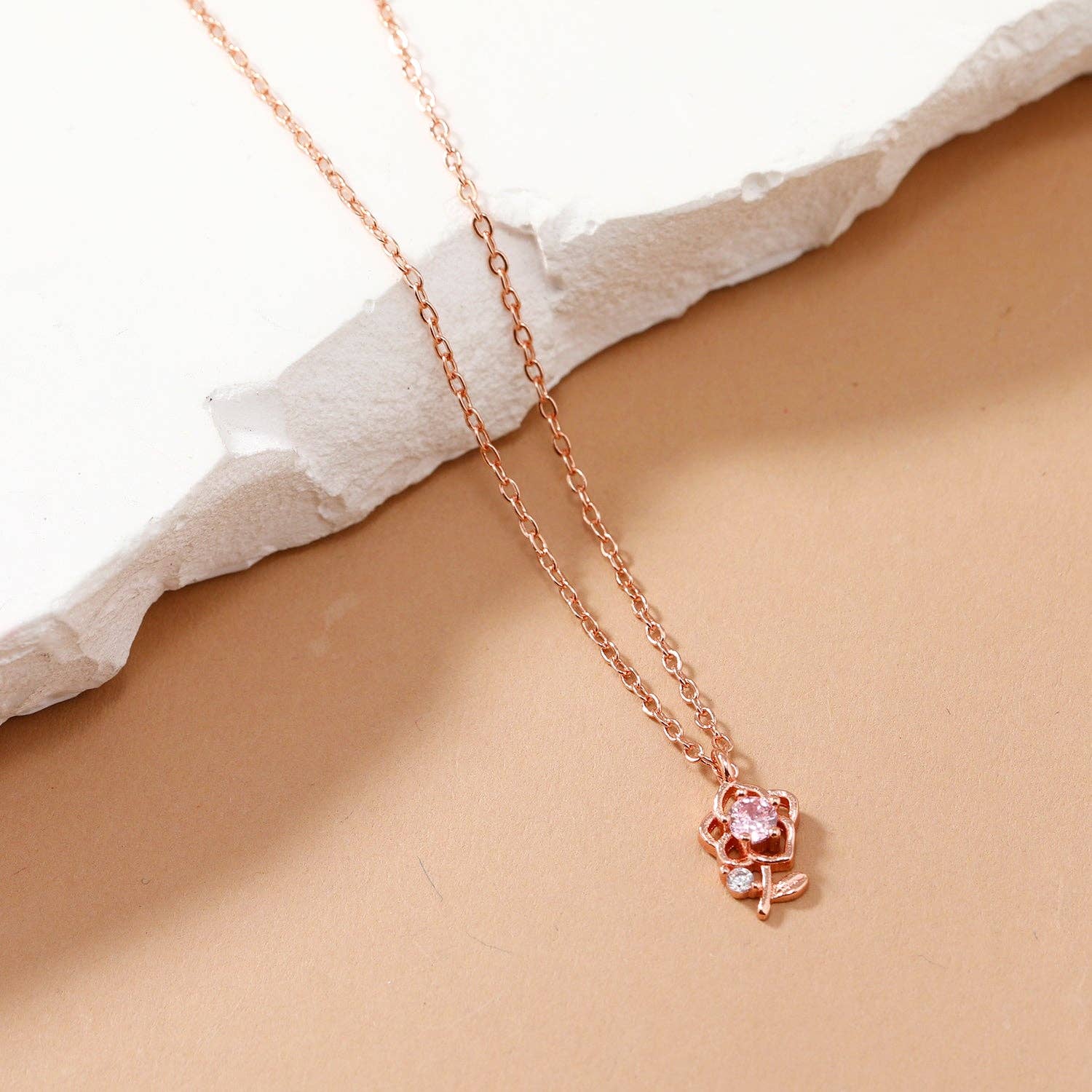peachade - Wholesale Pendant/Charm Necklace - Delicate Small Crystal Necklace6