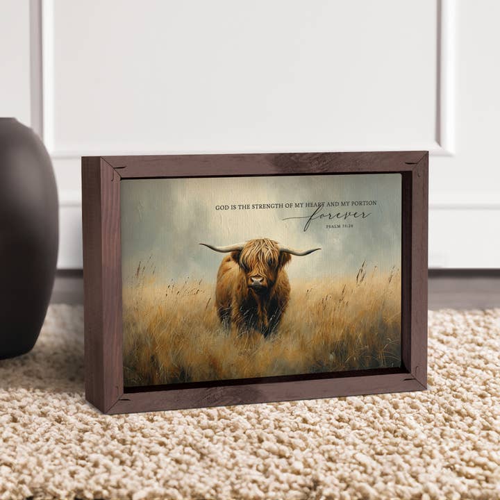 P. Graham Dunn - Wholesale Art Print - God Is The Strength Of My Heart And My Portion Framed Linen