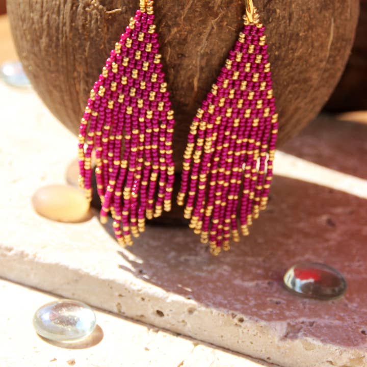 La parisienne des îles - Wholesale Dangle Earrings - Boucles franges BARCELONA
