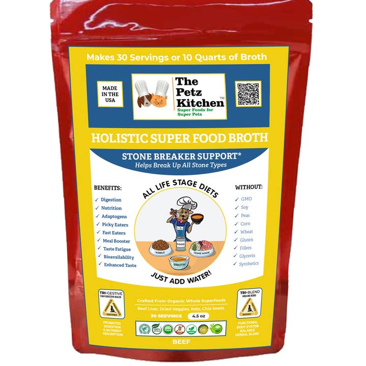 Natura Petz Organics - Wholesale Pet Supplement - Cat/Dog - Super Food Broth Stone Breaker Support* the Petz Kitchen Dogs & Cats