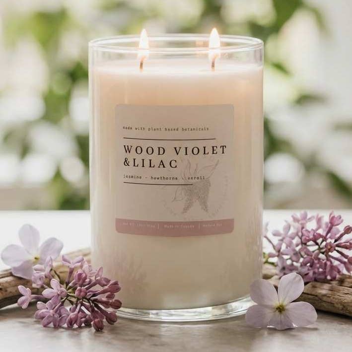 Double Wick Soy Candle – Pillar Jar- Spring for wholesale by Natura Soylights