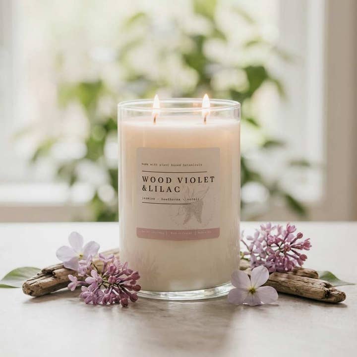 Vela de soja de doble mecha – tarro pilar – primavera para venta al por mayor de Natura Soylights