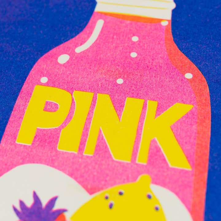 naomi wilkinson illustration – Engroshandel Kunsttryk – Pink Lemonade Riso Print2