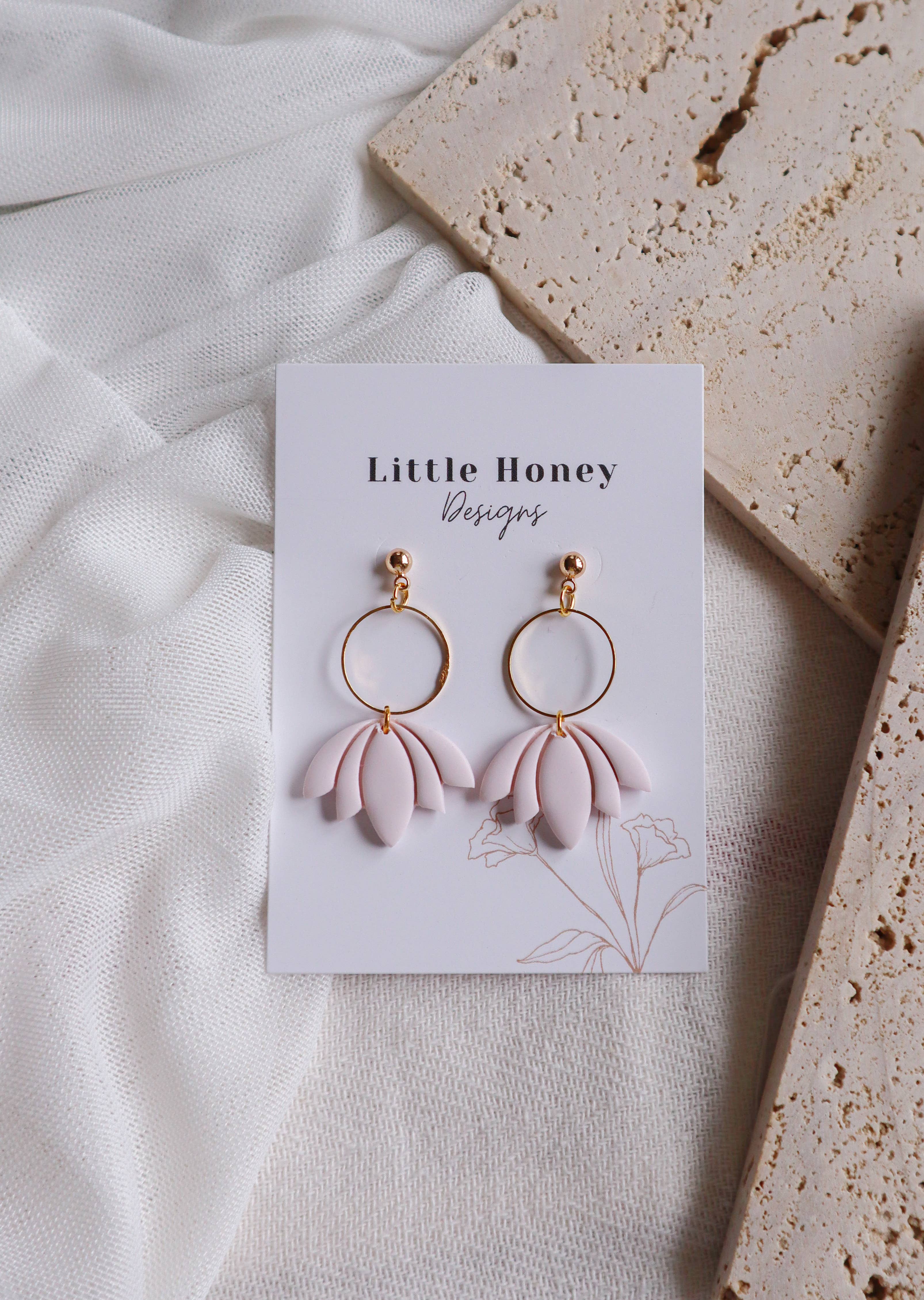 Little Honey Designs - Wholesale Dangle Earrings - The Acacia Handmade Polymer Clay Dangle Earrings0