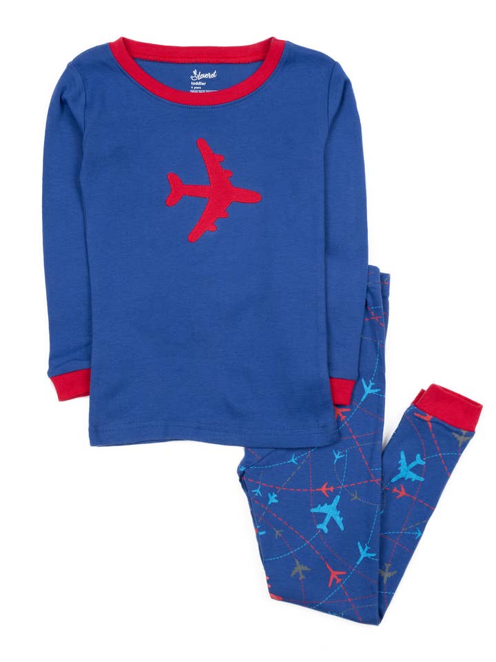 Pijamas de algodón de dos piezas para niños para venta al por mayor de Leveret Pajamas