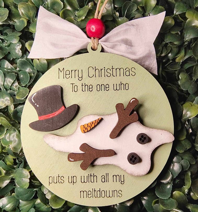 Heartland Decor - Wholesale Ornament - Merry Christmas Meltdown Snowman Ornament