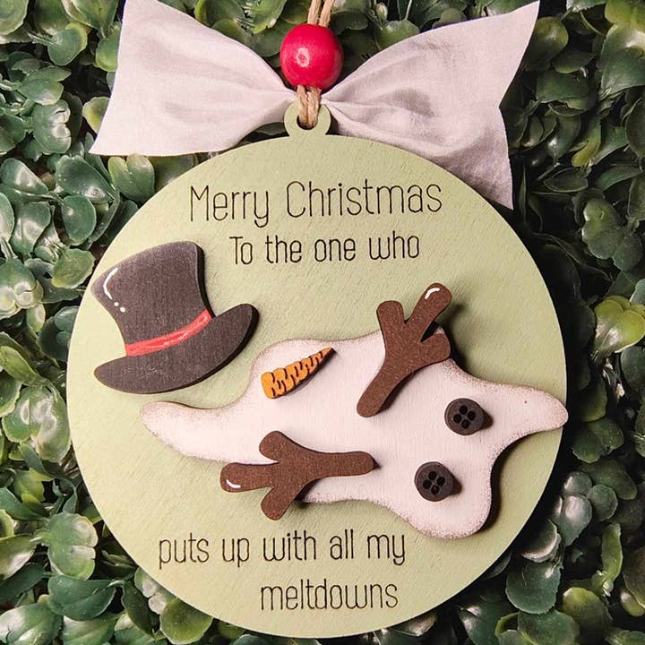 Heartland Decor - Wholesale Ornament - Merry Christmas Meltdown Snowman Ornament