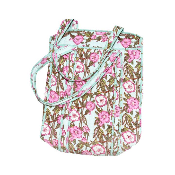 inara – Sacola - Mulher por atacado – Bolsa tote Wild Rose em algodão2