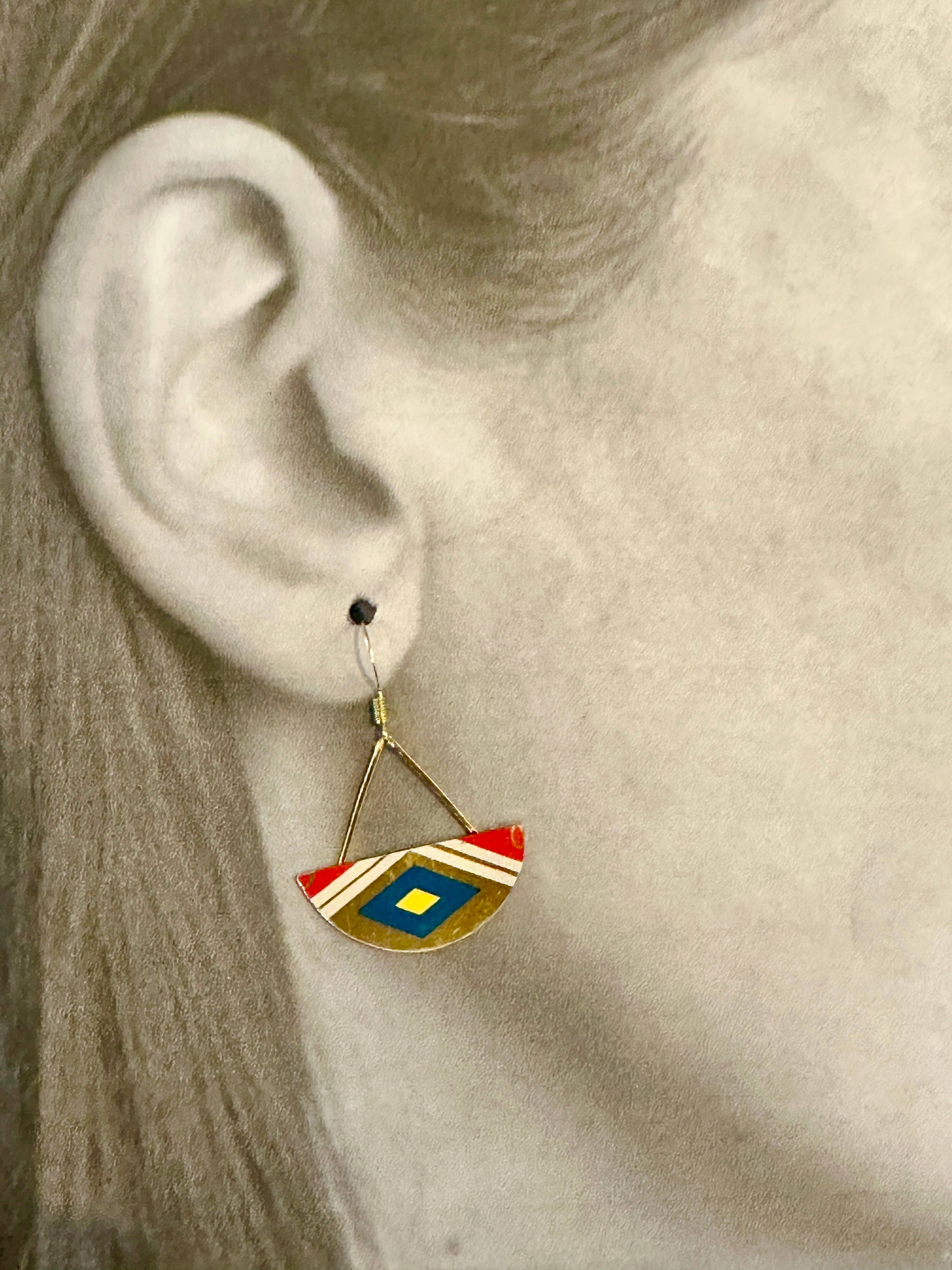 TTE Designs - Wholesale Dangle Earrings - Best Sellers - Set of 12 Recycled Vintage Tin Earrings 22