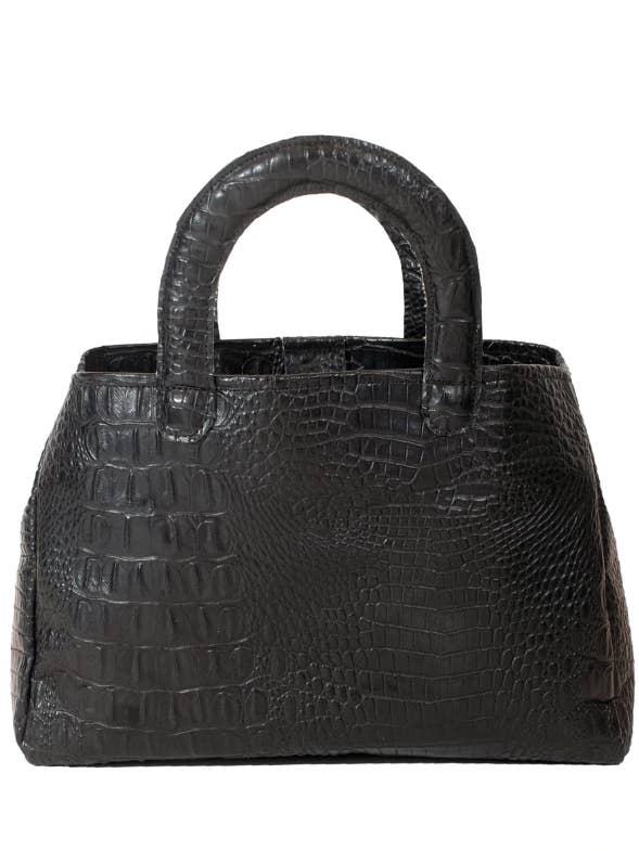 Black Croc Stacy Bag for wholesale by Stacy Kessler Accessories