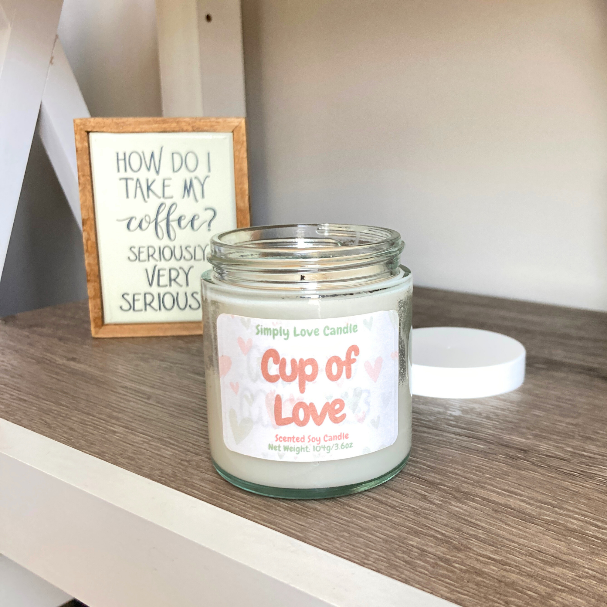 Simply Love Candle - Wholesale Jar/Filled Candle - Coffee 3.6 oz Candle | Soy Candle in Glass Jar with Lid7