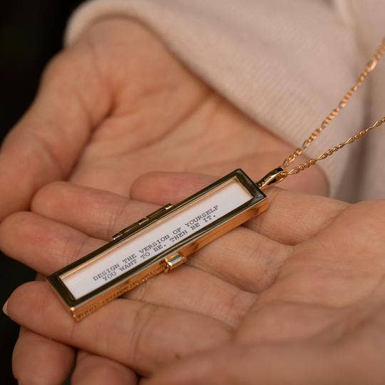 Fortune & Frame - Wholesale Locket Necklace - Classic Fortune Locket - Gold3