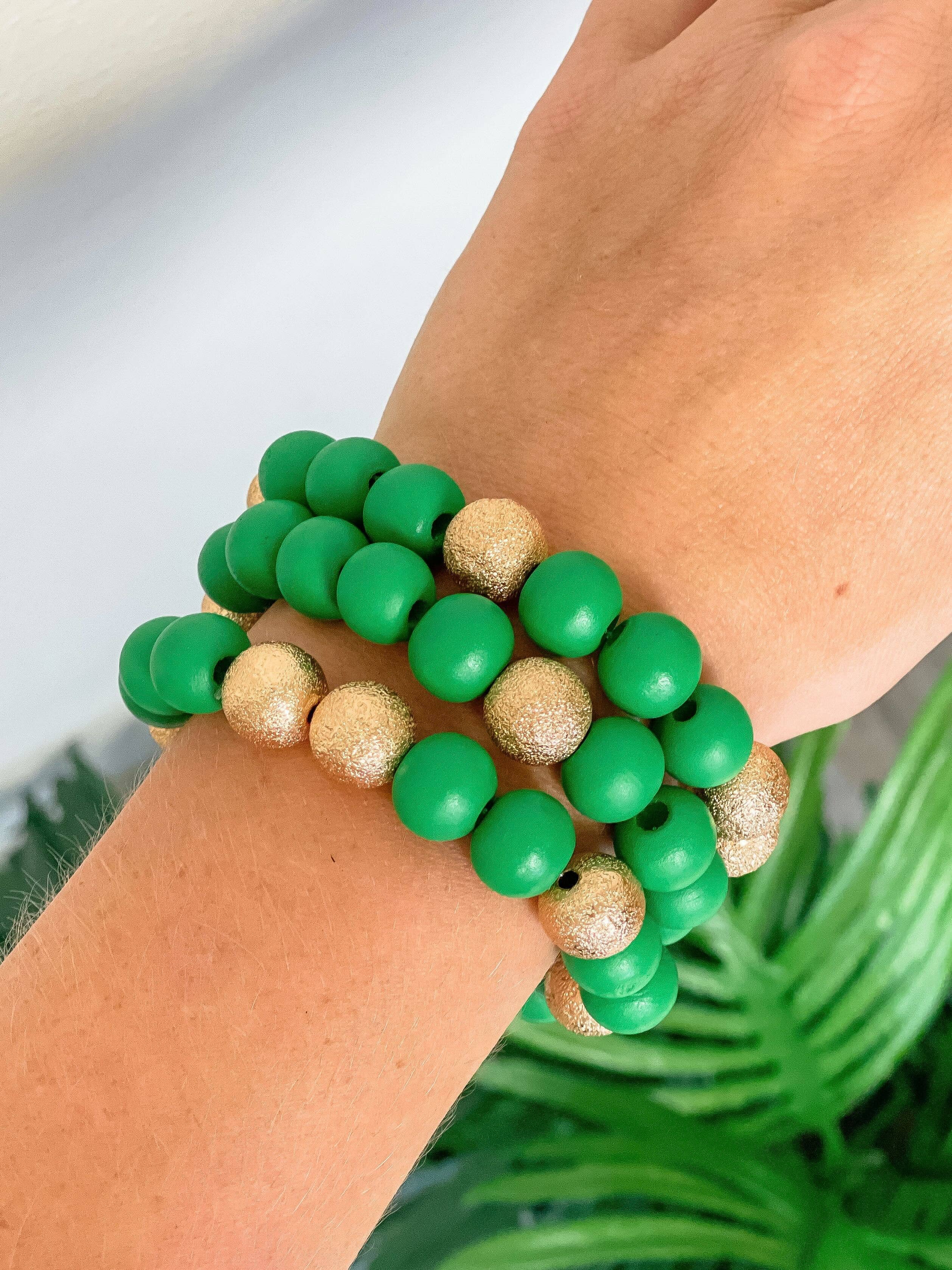 Prep Obsessed Wholesale - Vendita all'ingrosso Parure di gioielli - Pile di braccialetti con perline dorate e colorate2