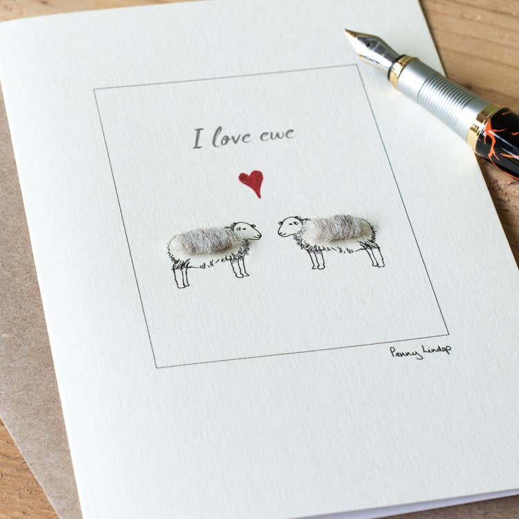 Papersheep UK - Wholesale Love Card - I Love Ewe Sheep Love Card | Anniversary Card | Valentine1