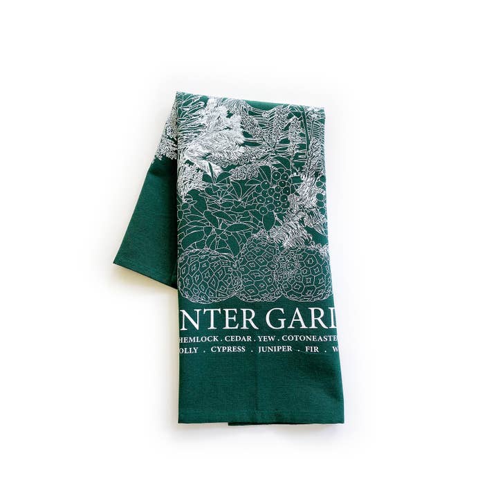 Planetarium - Wholesale Tea Towel - Winter Garden Hand-printed Tea Towel2