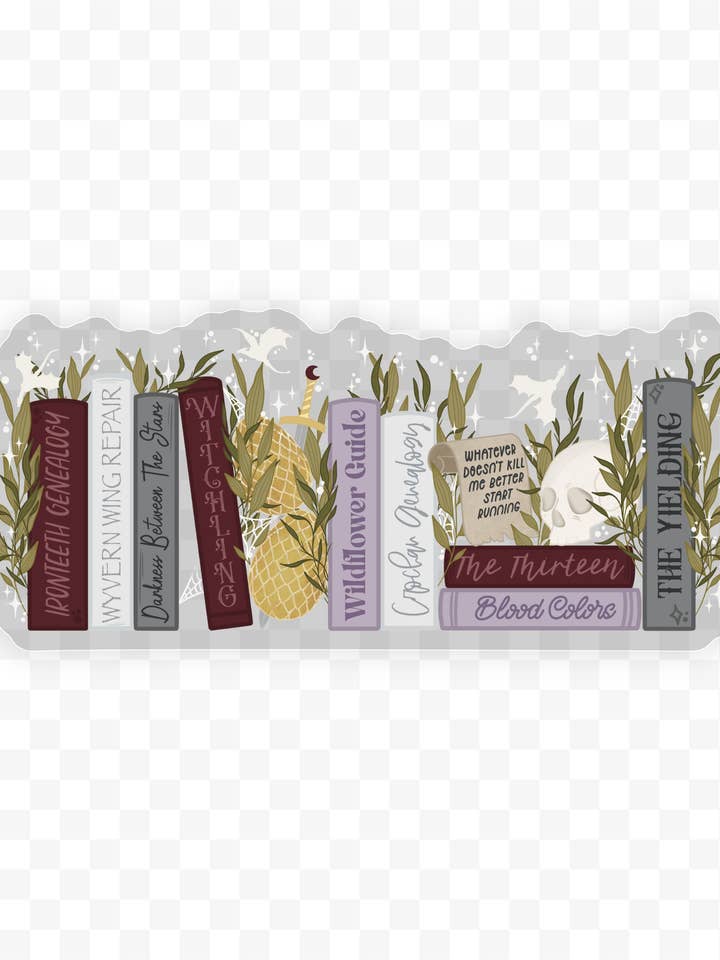 Manon's Bookshelf Waterproof Sticker for wholesale by Meaggie Moos