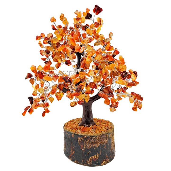 Árbol de la felicidad con cornalina, 500 piedras, 25 cm para venta al por mayor de Artisans de Madagascar