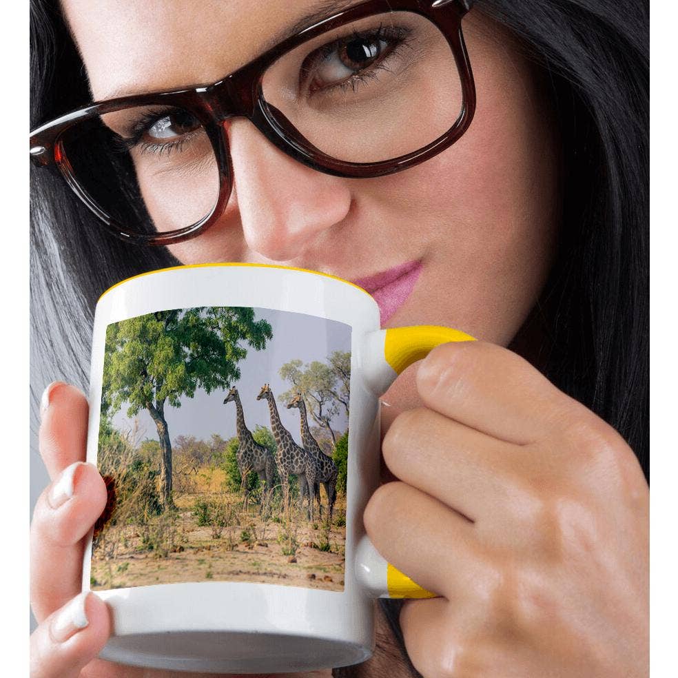 3dRose - Wholesale Coffee Mug - 3dRose, Botswana. Savuti. Giraffes watching a hidden lion., Mug1