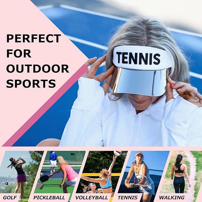 Funky Junque - Wholesale Visor - Women's - Sun Reflecting Women's Sports Visor - TENNIS6