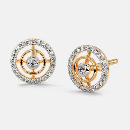 Pendientes de oro de 14k con diamantes de 0,14CT, regalo para ella para venta al por mayor de OISHI DIAMONDS