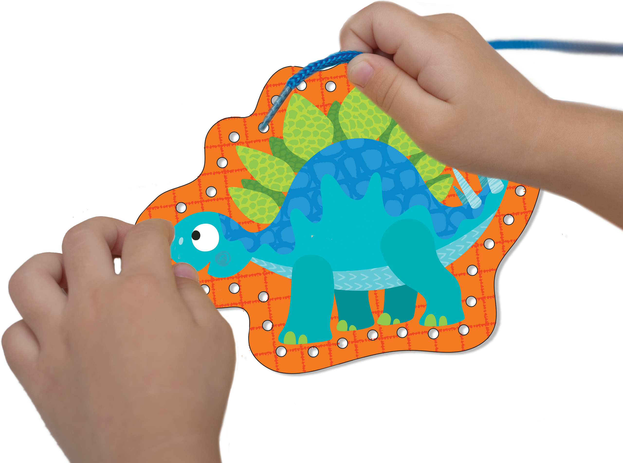 Peter Pauper Press - Wholesale DIY Craft Kit - Kids - Dinosaurs Lacing Cards9