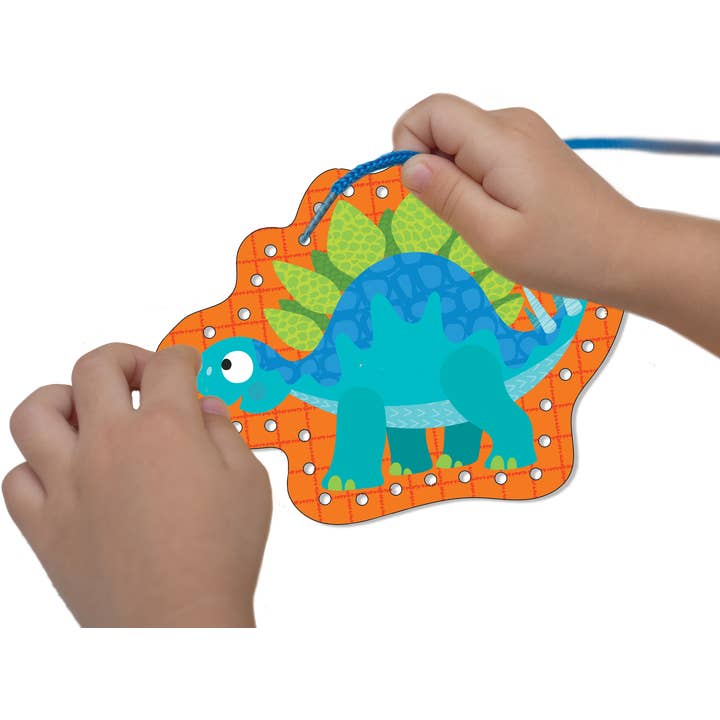 Peter Pauper Press - Wholesale DIY Craft Kit - Kids - Dinosaurs Lacing Cards9