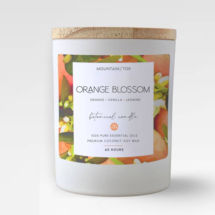 Orange Blossom - Non-Toxic Essential Oil Candle (60 Hours) for wholesale by Mountain Top Candle Shop