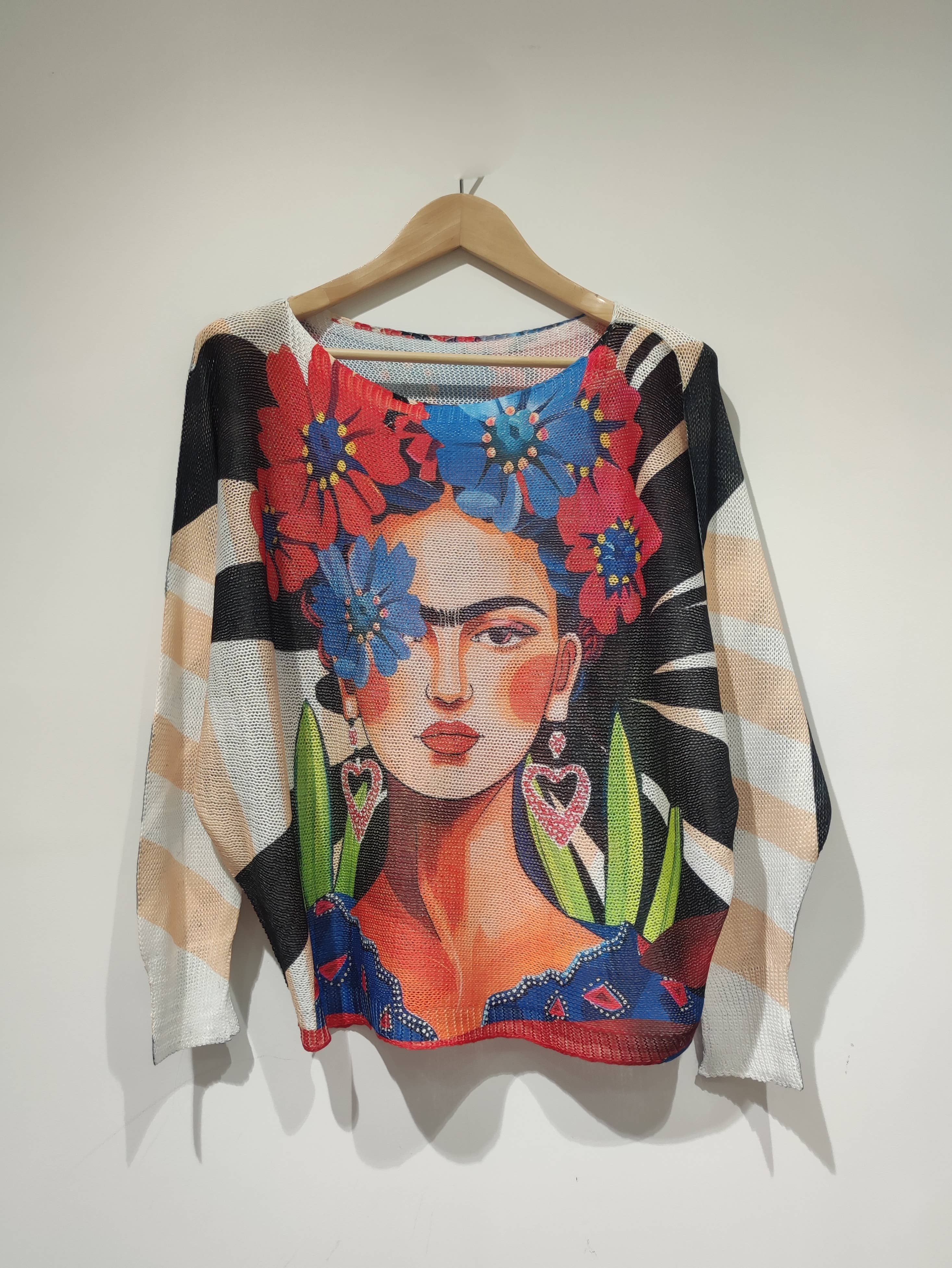 Multicolore PESS PRINT AH26 frida boucles brillant   PT en vente sur Faire0