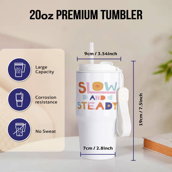 3dRose - Wholesale Insulated Mug/Tumbler - 3dRose, Slow and Steady, Tumbler1