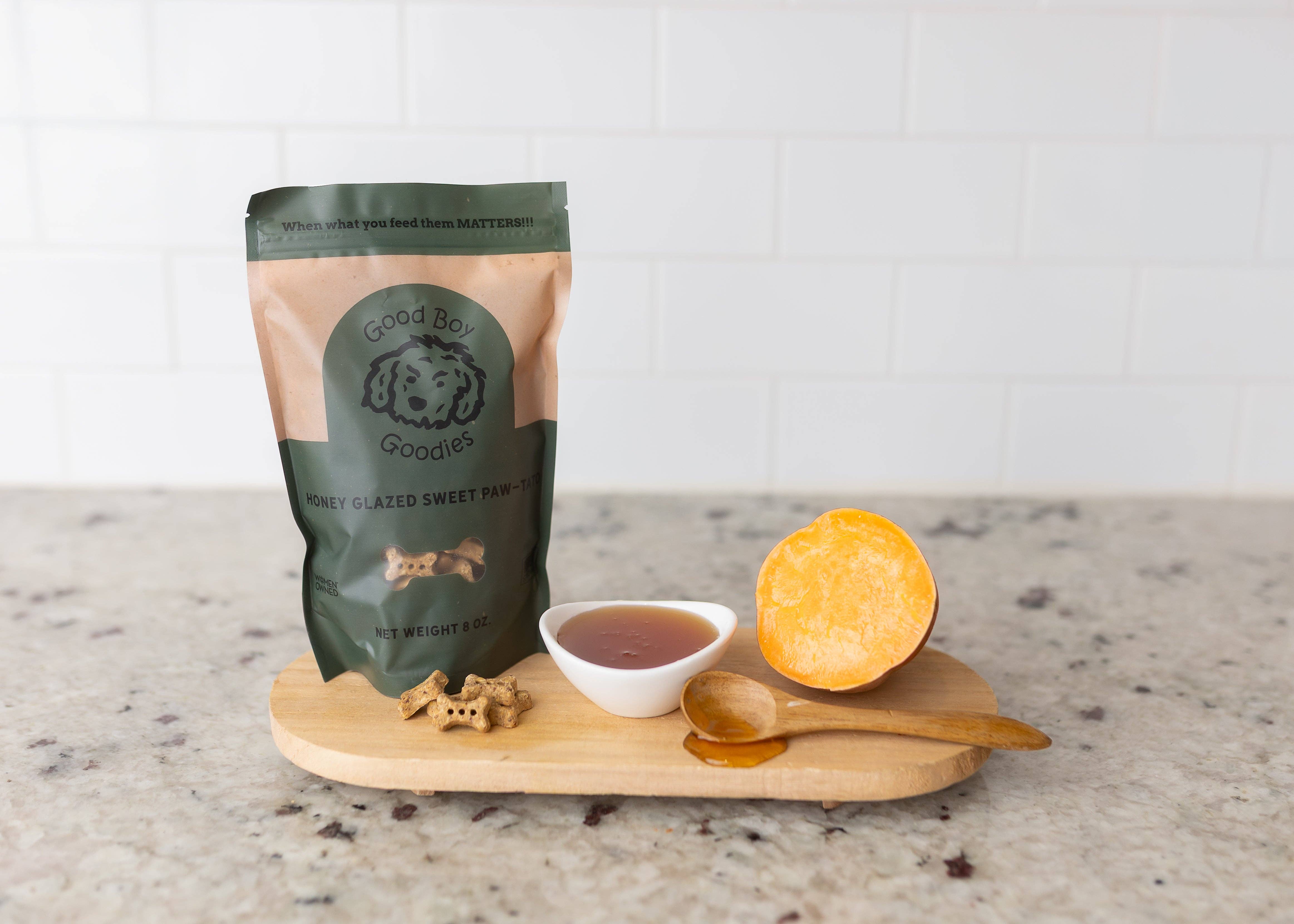 Good Boy Goodies - Wholesale Pet Treats - Dog - Honey Glazed Sweet Paw-Tato1