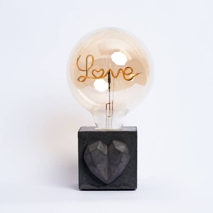 Junny - Vendita all'ingrosso Lampada da scrivania/d'accento - Lampada Love - Cemento antracite1