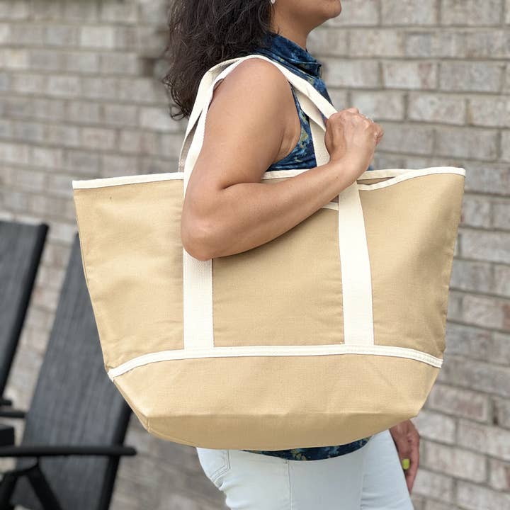 Sandy Beach Canvas Tote Bag for wholesale by US Bags