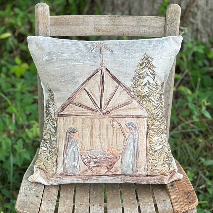 GA New Nativity Pillow for wholesale by Southern Cotton Mill